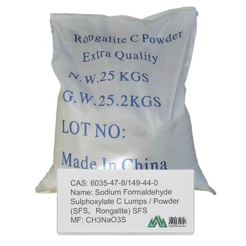 Wielokrotne zastosowanie SFS Chemiczne Formaldehyd Sodowy Sulfoksylat (CAS 6035-47-8) / Rongalit (149-44-0) 99% czystość